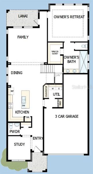 2D floor plan layout of this home in Lakeview Crossing – Tradition Series, Sarasota, FL (Image 2). 2D floor plan layout of this home in Lakeview Crossing – Tradition Series, Sarasota, FL (Image 2).