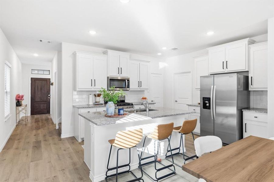 Furnished interior view inside a new home in Spiritas Ranch, Little Elm (Image 23). Furnished interior view inside a new home in Spiritas Ranch, Little Elm (Image 23).