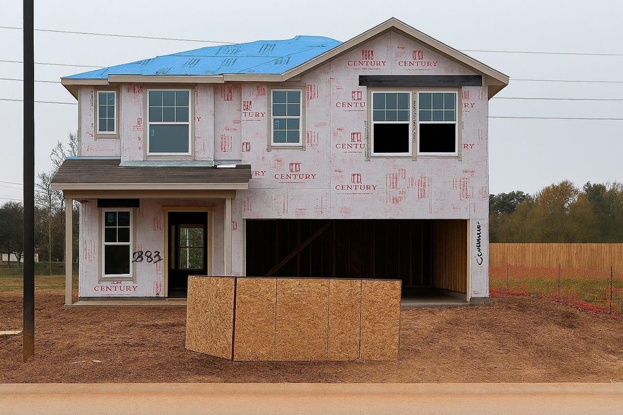 In-progress construction of a new home in Laurel Farms, Brookshire, TX (Image 22).