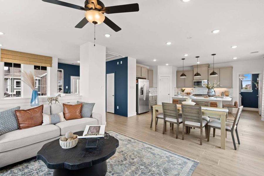 Furnished interior view inside a new home in Elyson, Katy (Image 10).