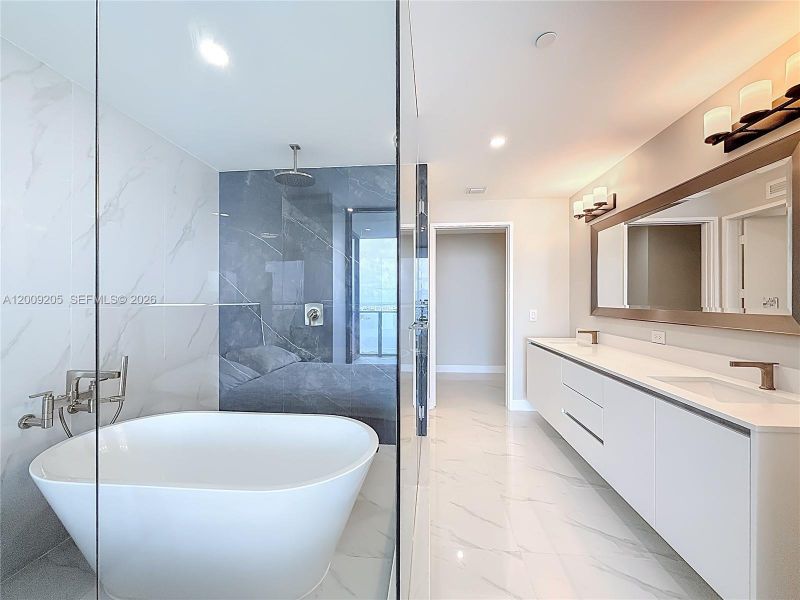 Furnished interior view inside a new home in , Miami (Image 20).
