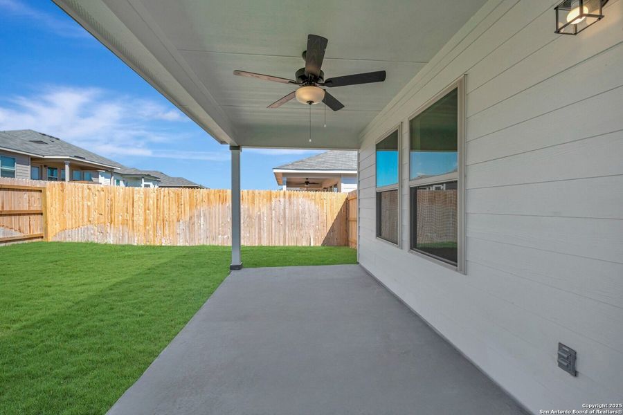 Exterior details and patio area of a home in Greenspoint Heights, Seguin (Image 2). Exterior details and patio area of a home in Greenspoint Heights, Seguin (Image 2).