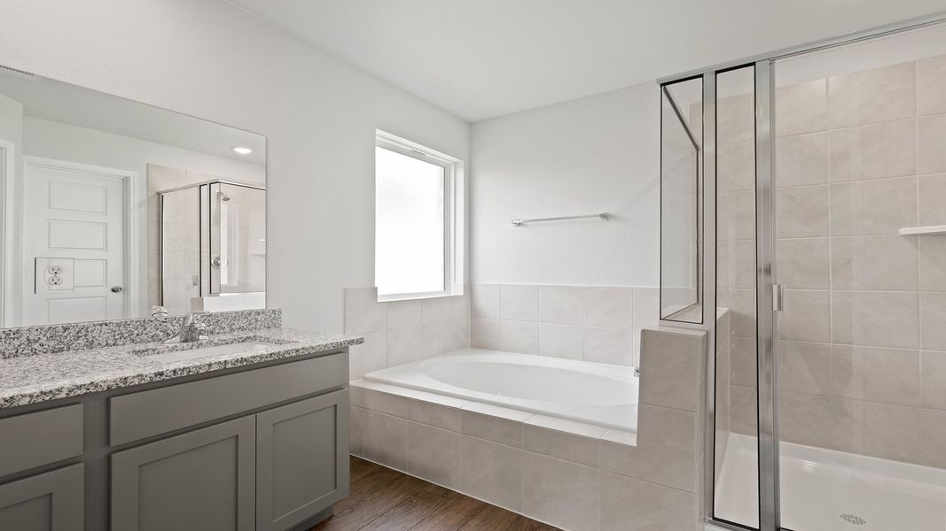 Primary bathroom Primary bathroom