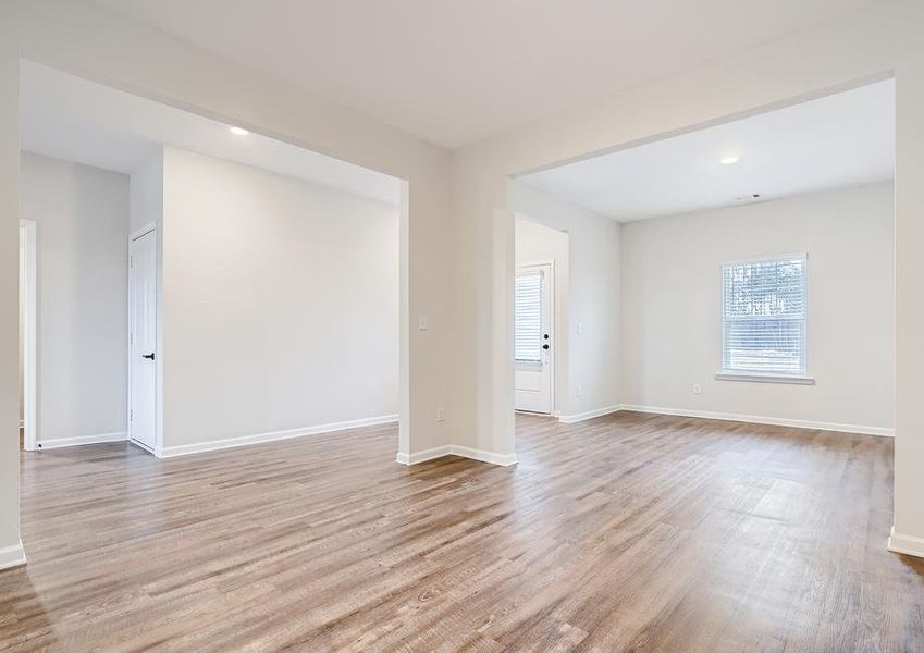 Flex room and formal dining room located near the front entry.