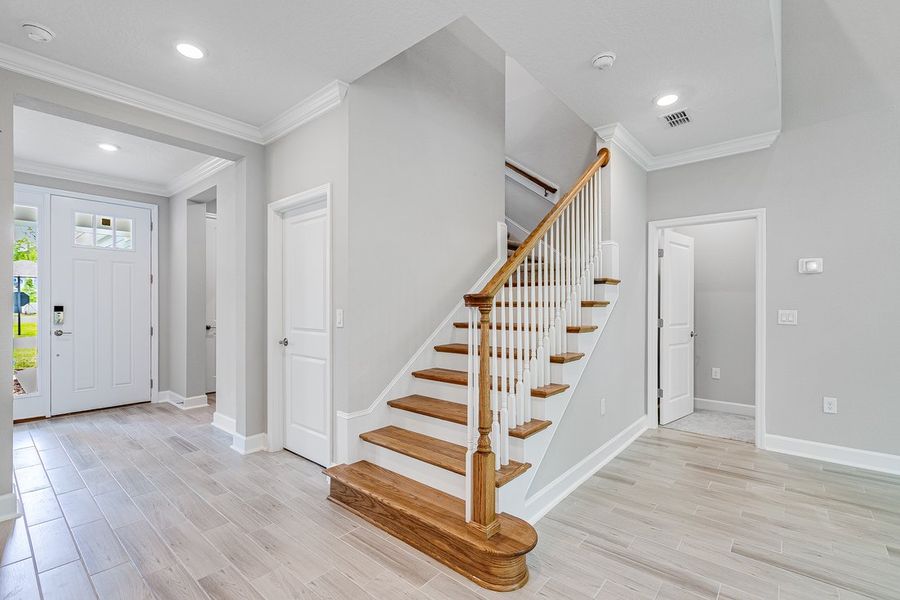 Spacious, unfurnished interior of a new home in Osprey Cove, St. Marys (Image 26). Spacious, unfurnished interior of a new home in Osprey Cove, St. Marys (Image 26).
