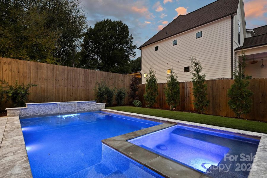 Backyard Pool and Hot Tub