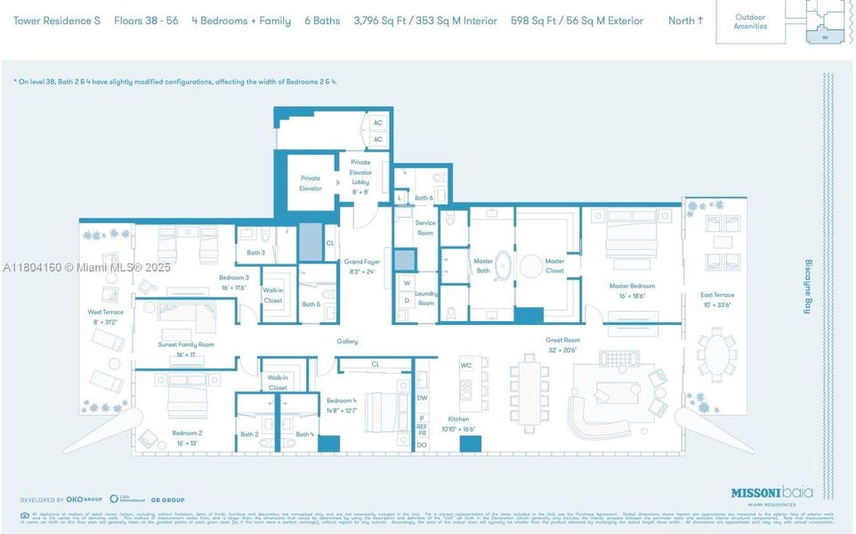 2D floor plan layout of this home in , Miami, FL (Image 1).