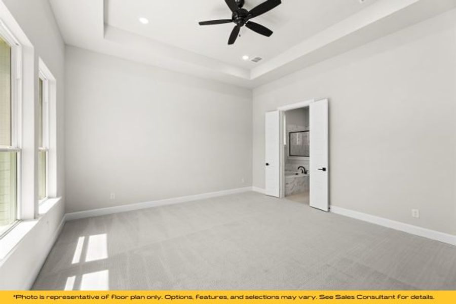 Representative unfurnished interior of a home built from the The Barbados by Stonefield Homes in The Highlands, Rockwall (Image 69).