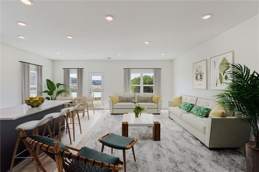 Furnished interior view inside a new home in , Calhoun (Image 11).