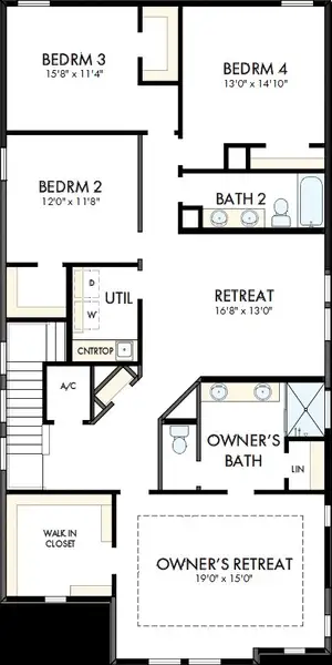 2D floor plan layout of this home in Evergreen Island at Silverleaf - Executive Collection, St. Augustine, FL (Image 3). 2D floor plan layout of this home in Evergreen Island at Silverleaf - Executive Collection, St. Augustine, FL (Image 3).