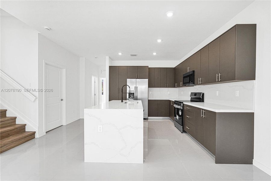 Furnished interior view inside a new home in , Miami (Image 45).