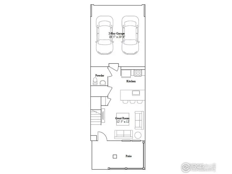 2D floor plan layout of this home in Riano Ridge, Loveland, CO (Image 3).