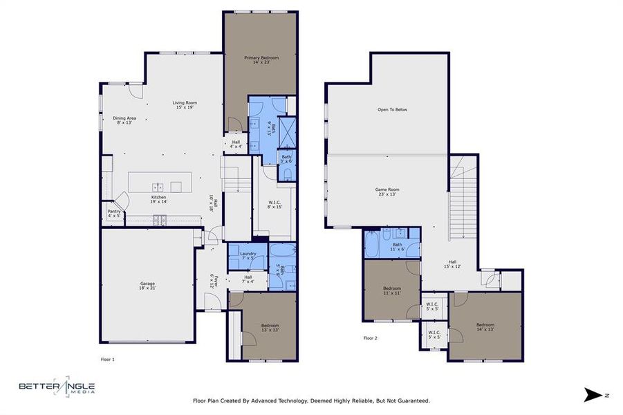 2D floor plan layout of this home in Silverado, Aubrey, TX (Image 5).