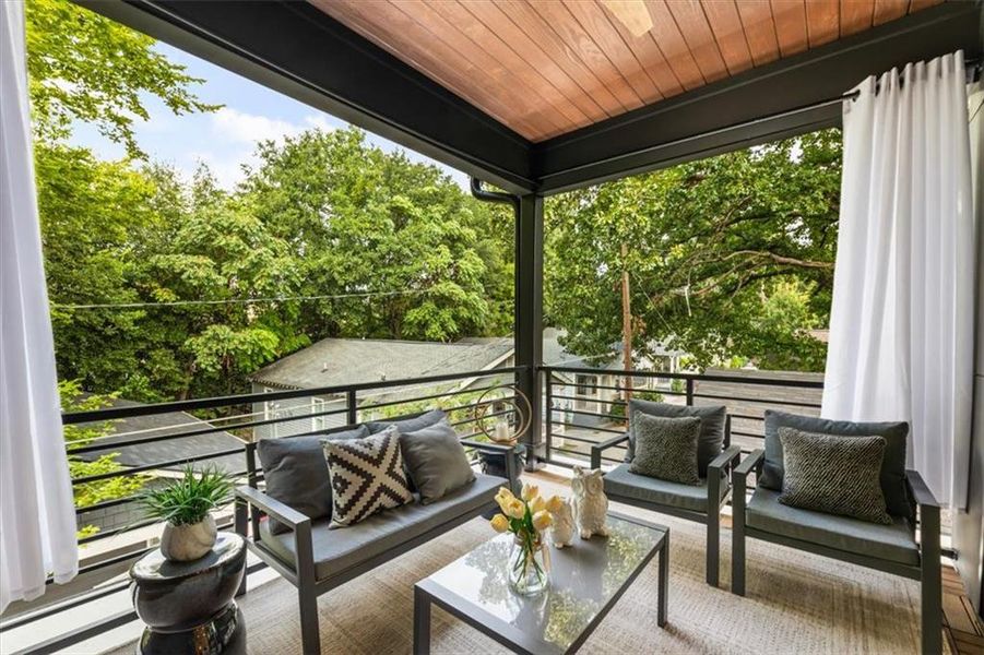 Exterior details and patio area of a home in , Atlanta (Image 3).