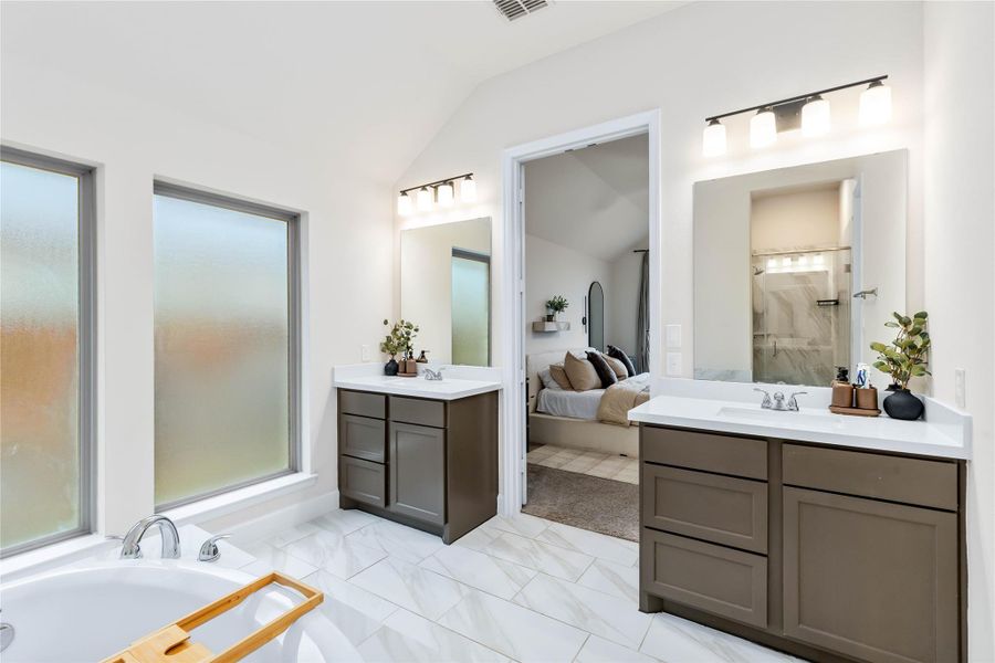 Furnished interior view inside a new home in Marvida, Cypress (Image 8).
