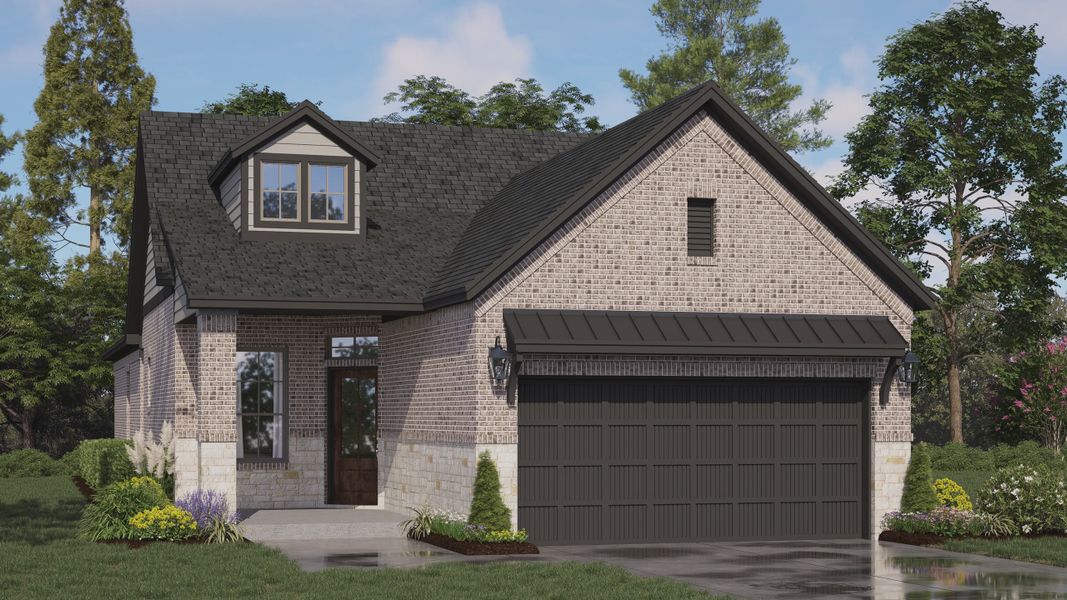 Representative exterior photo of a completed home built from the Athens by Chesmar Homes in Jordan Ranch 40's, Fulshear, TX (Image 13). Representative exterior photo of a completed home built from the Athens by Chesmar Homes in Jordan Ranch 40's, Fulshear, TX (Image 13).