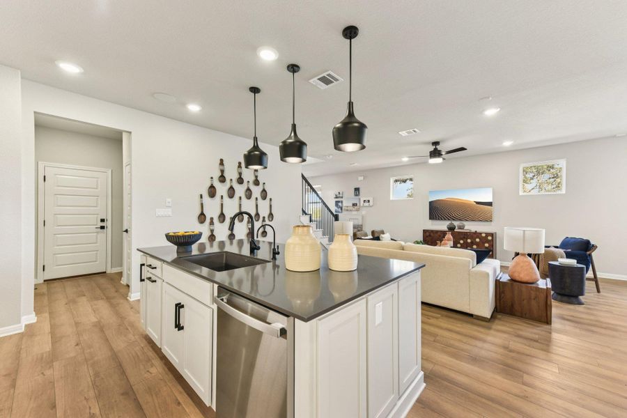 Furnished interior view inside a new home in La Cima, San Marcos (Image 6).