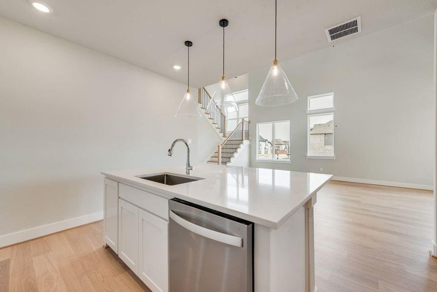 Furnished interior view inside a new home in Trails at Cottonwood Creek, Fate (Image 6).