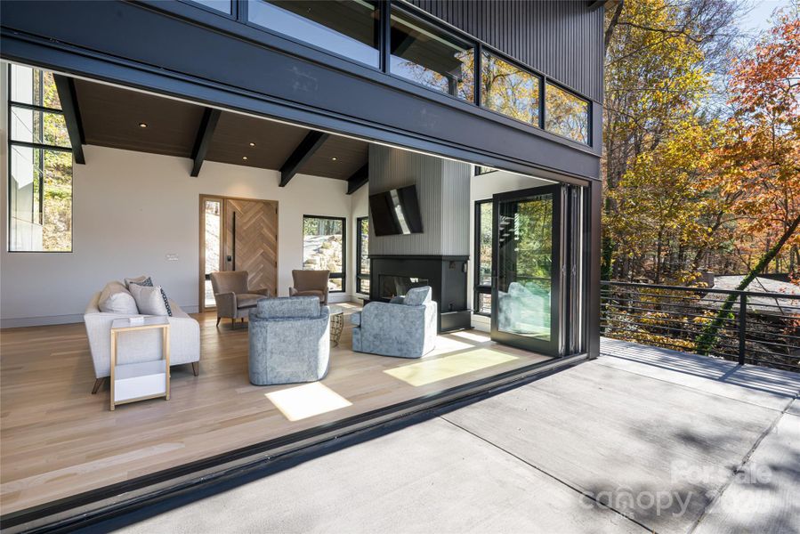 Exterior details and patio area of a home in , Montreat (Image 25).
