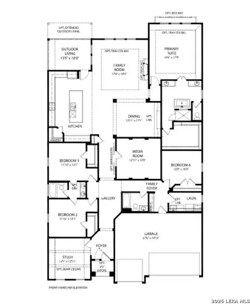 2D floor plan layout of this home in Ventana - 60', Bulverde, TX (Image 2). 2D floor plan layout of this home in Ventana - 60', Bulverde, TX (Image 2).