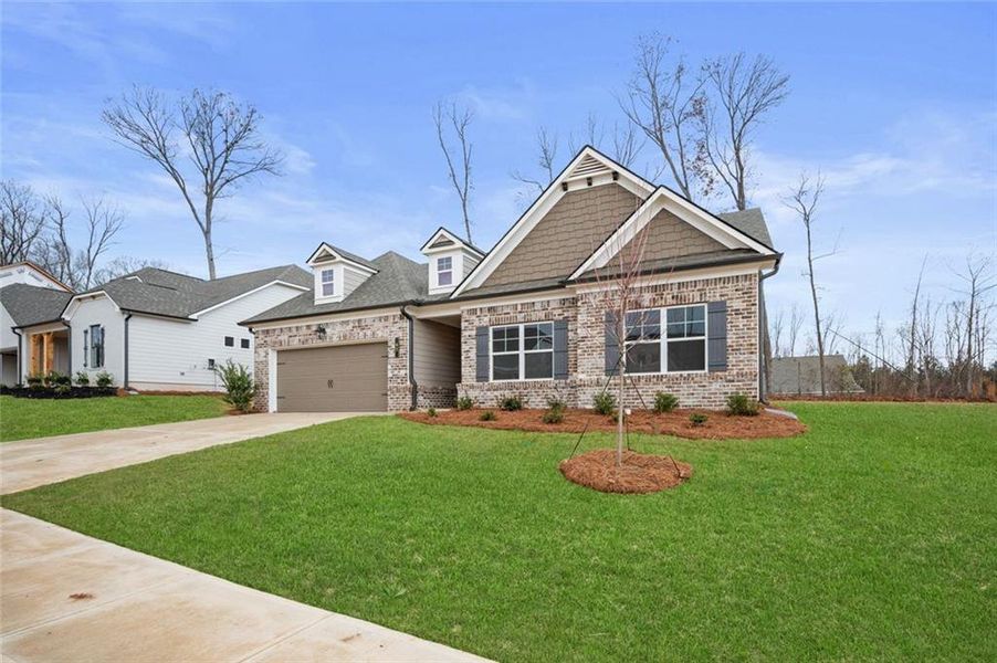Front exterior of a new home in Summerlin, Winder, GA, highlighting curb appeal (Image 22). Front exterior of a new home in Summerlin, Winder, GA, highlighting curb appeal (Image 22).