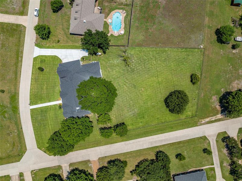 Aerial view of property