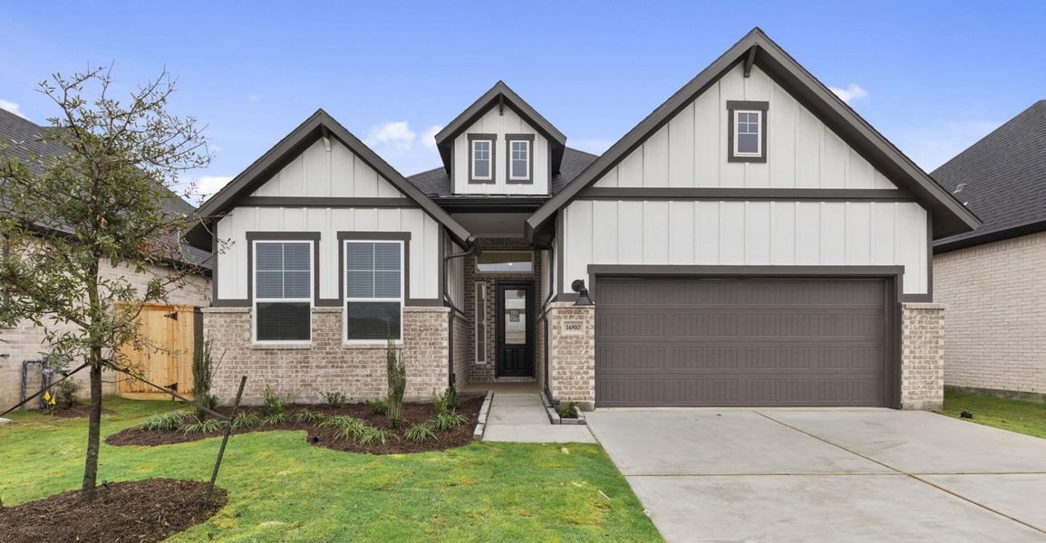 Representative exterior photo of a completed home built from the Summerton 50′ by Chesmar Homes in Prominence, San Antonio, TX (Image 14). Representative exterior photo of a completed home built from the Summerton 50′ by Chesmar Homes in Prominence, San Antonio, TX (Image 14).