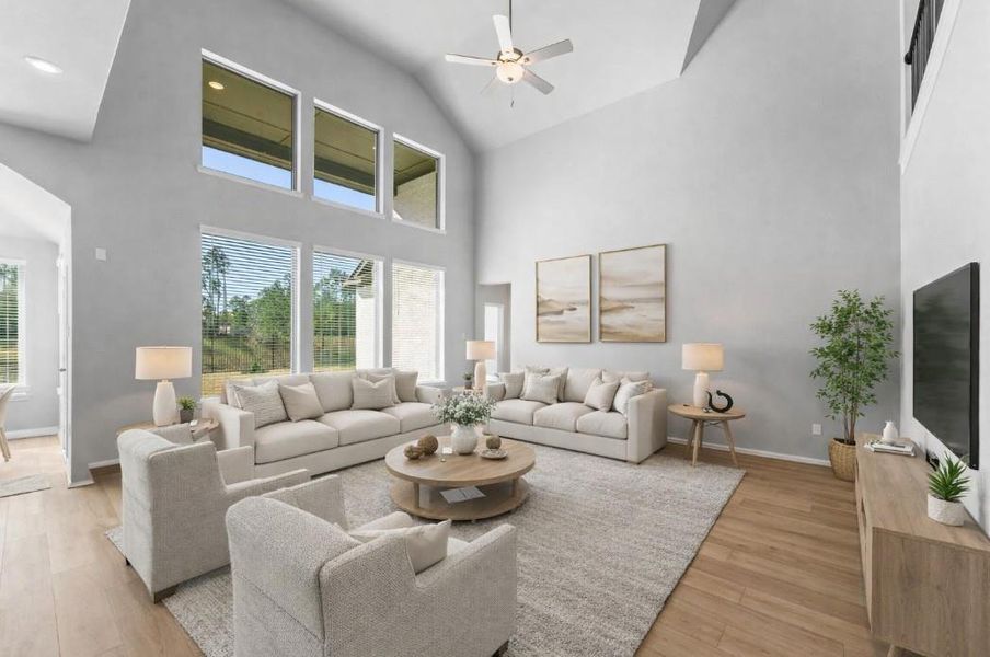 Furnished interior view inside a new home in The Highlands, Porter (Image 7).