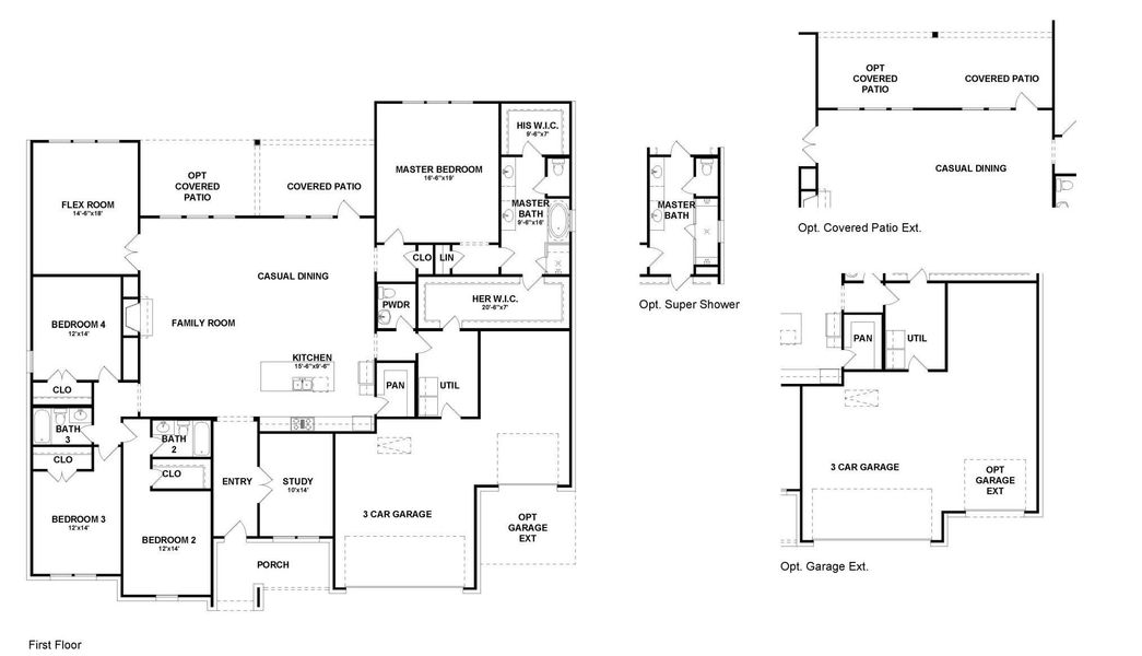 2D floor plan layout of this home in Chapel Bend, Montgomery, TX (Image 6). 2D floor plan layout of this home in Chapel Bend, Montgomery, TX (Image 6).