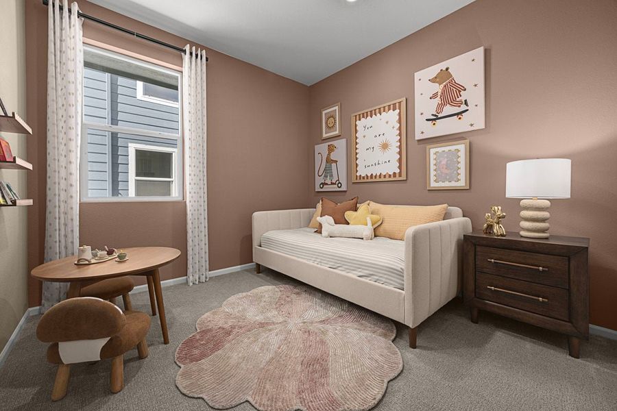 Representative furnished interior of a home built from the 1543 Modeled by KB Home in Legato, Commerce City (Image 12).