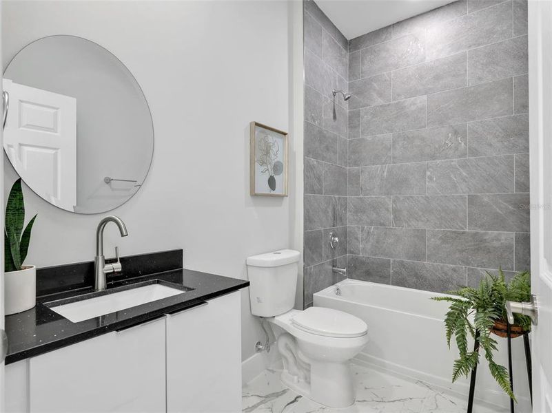 Furnished interior view inside a new home in , Cape Coral (Image 7). Furnished interior view inside a new home in , Cape Coral (Image 7).