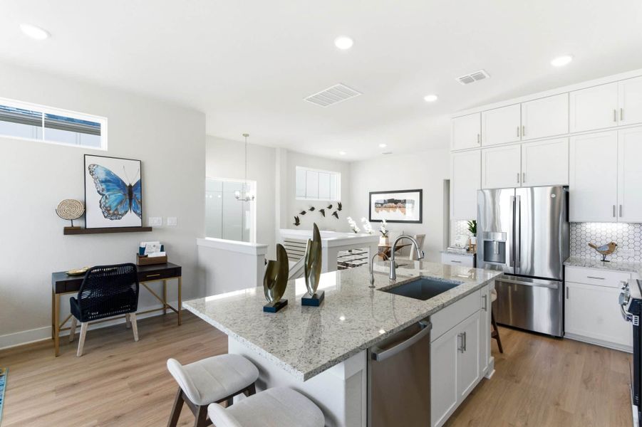 Furnished interior view inside a new home in Rose Hill, San Antonio (Image 11).