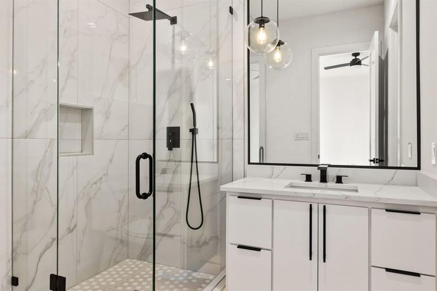 Furnished interior view inside a new home in , Dallas (Image 31).