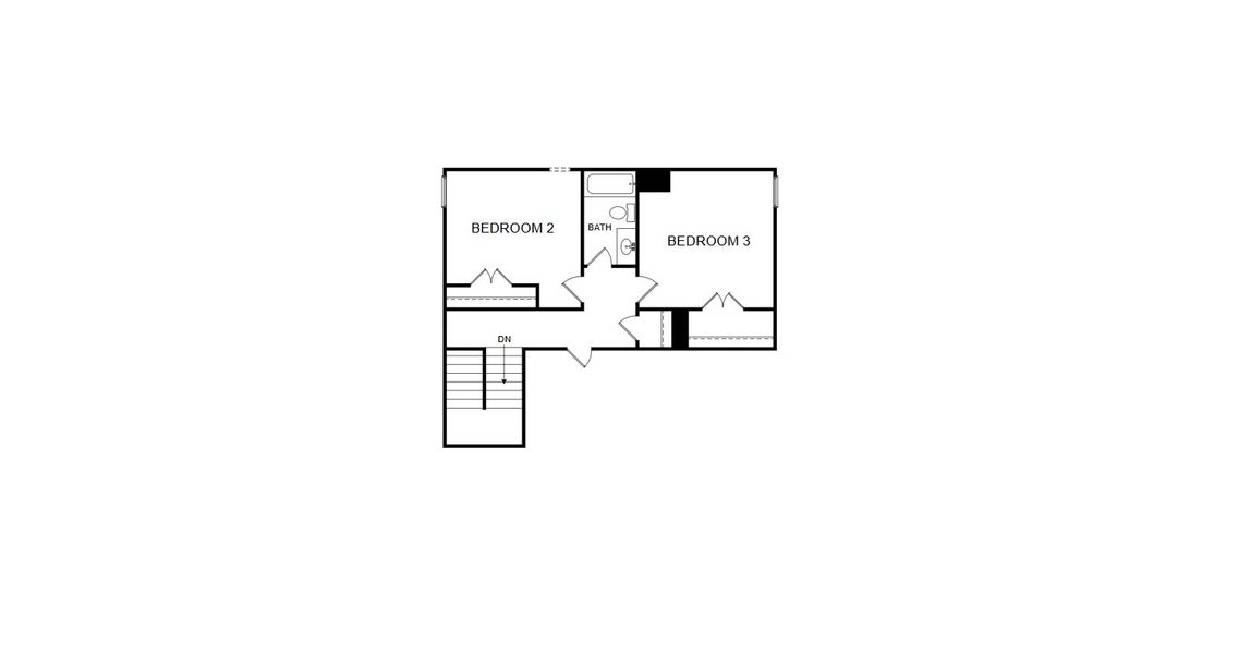 2D floor plan layout for the Waterford by Piedmont Residential in Villages at Cedar Hill, Dallas, GA (Image 3).