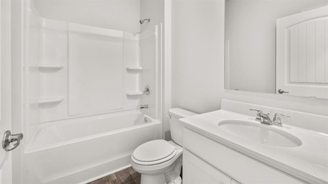 Furnished interior view inside a new home in Oaks at Cedar Grove, Fairburn (Image 9).