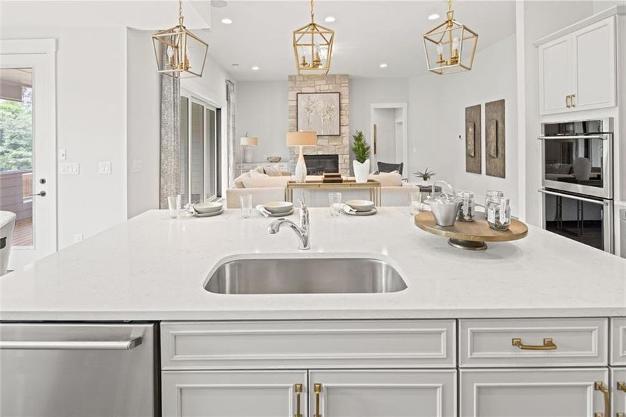 Furnished interior view inside a new home in Soleil Belmont Park, Canton (Image 44).