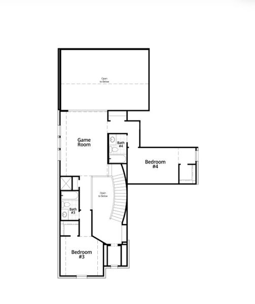 2D floor plan layout for the Cambridge Plan by Highland Homes in Tavolo Park, Fort Worth, TX (Image 6). 2D floor plan layout for the Cambridge Plan by Highland Homes in Tavolo Park, Fort Worth, TX (Image 6).