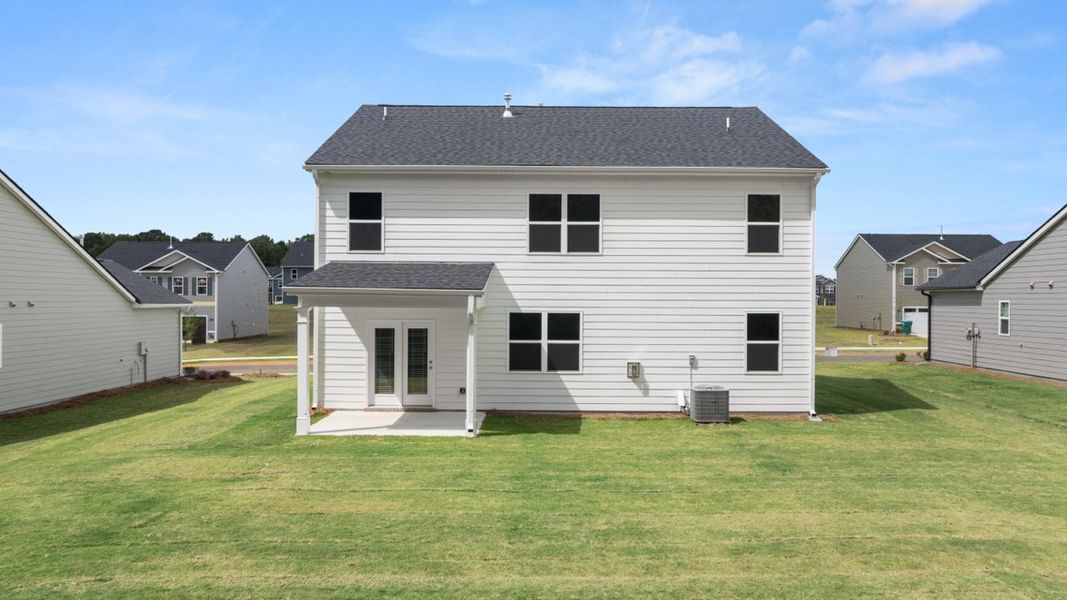 Exterior details and patio area of a home in Preserve at Dove Creek, Statham (Image 23). Exterior details and patio area of a home in Preserve at Dove Creek, Statham (Image 23).