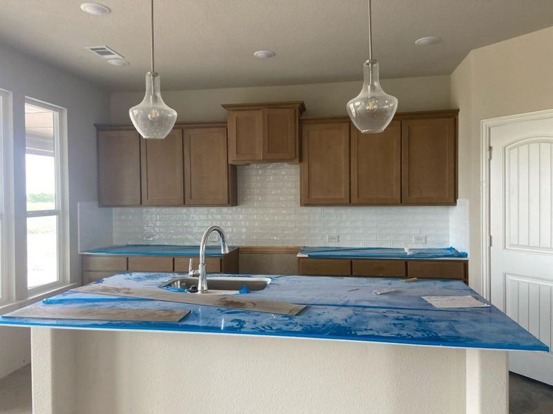 In-progress construction of a new home in Clear Sky Addition, Valley View, TX (Image 4).