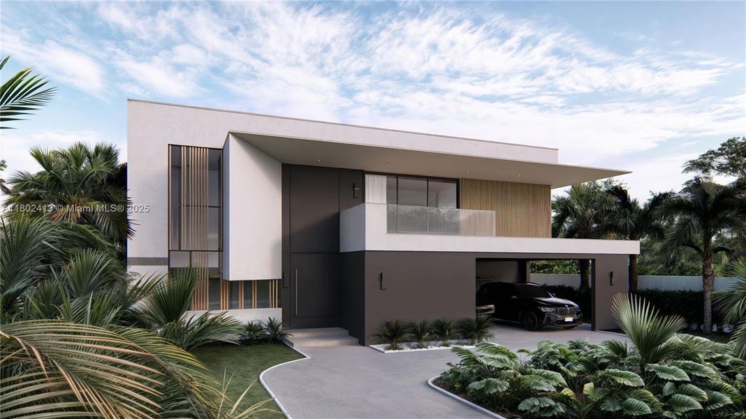 Front exterior of a new home in , Miami, FL, highlighting curb appeal (Image 18). Front exterior of a new home in , Miami, FL, highlighting curb appeal (Image 18).