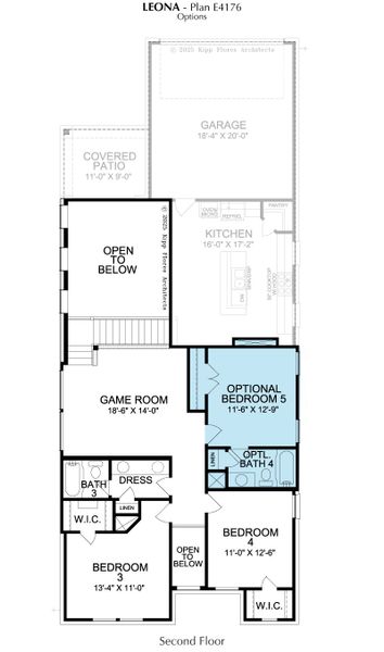 2D floor plan layout for the Leona by Landon Homes in Fields - East Village, Frisco, TX (Image 27). 2D floor plan layout for the Leona by Landon Homes in Fields - East Village, Frisco, TX (Image 27).