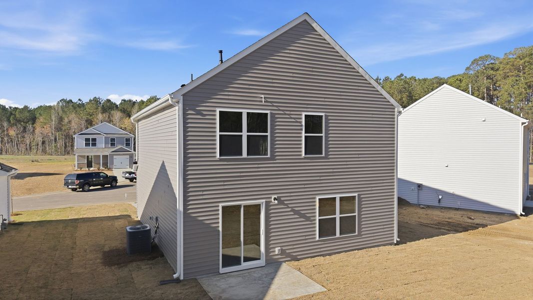 Exterior details and patio area of a home in Jetstream Park, Wilson (Image 3).