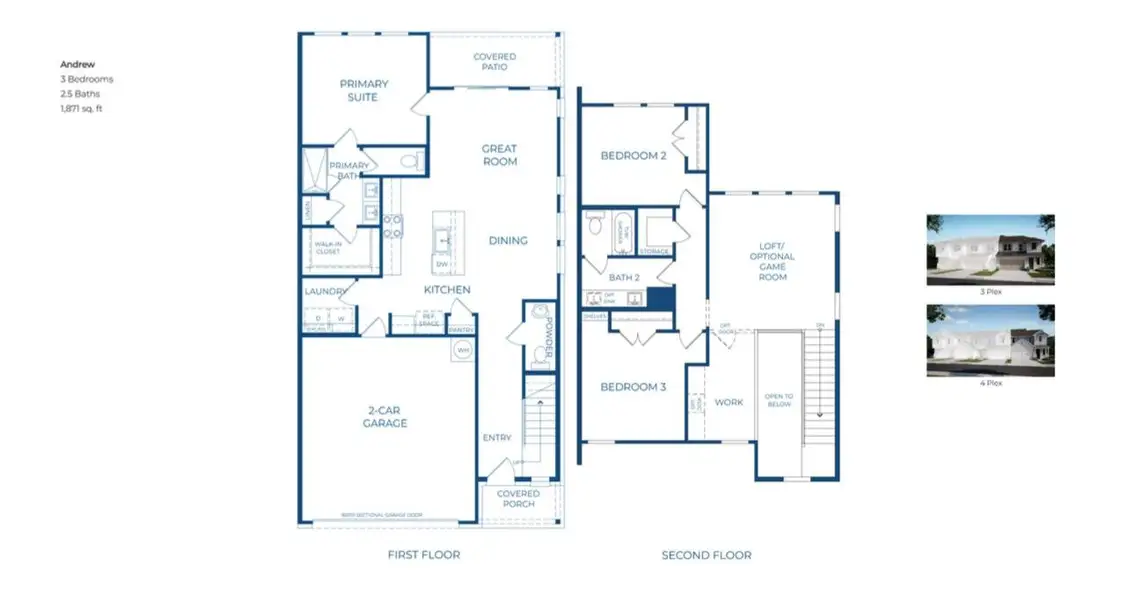 2D floor plan layout of this home in Avery Centre, Round Rock, TX (Image 2). 2D floor plan layout of this home in Avery Centre, Round Rock, TX (Image 2).