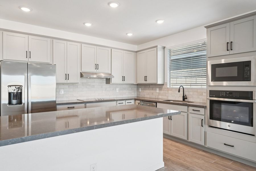 Gourmet kitchen featuring the Foundry Collection. Finishes and options may vary. Gourmet kitchen featuring the Foundry Collection. Finishes and options may vary.