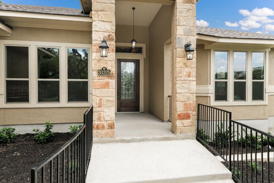 Representative exterior details of a home built from the The Ridgeline by Whitestone Custom Homes in Johnson Ranch, Bulverde (Image 22). Representative exterior details of a home built from the The Ridgeline by Whitestone Custom Homes in Johnson Ranch, Bulverde (Image 22).