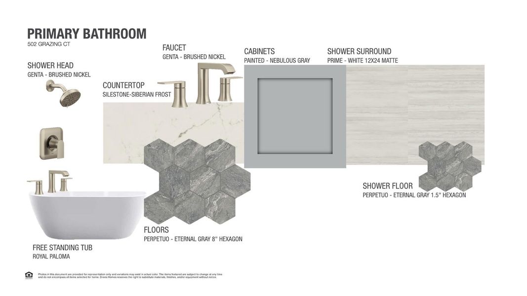 Sample of building materials used in homes in Lariat - 80', Liberty Hill (Image 6).