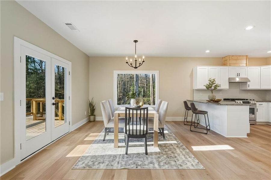 Furnished interior view inside a new home in , Ellijay (Image 9).