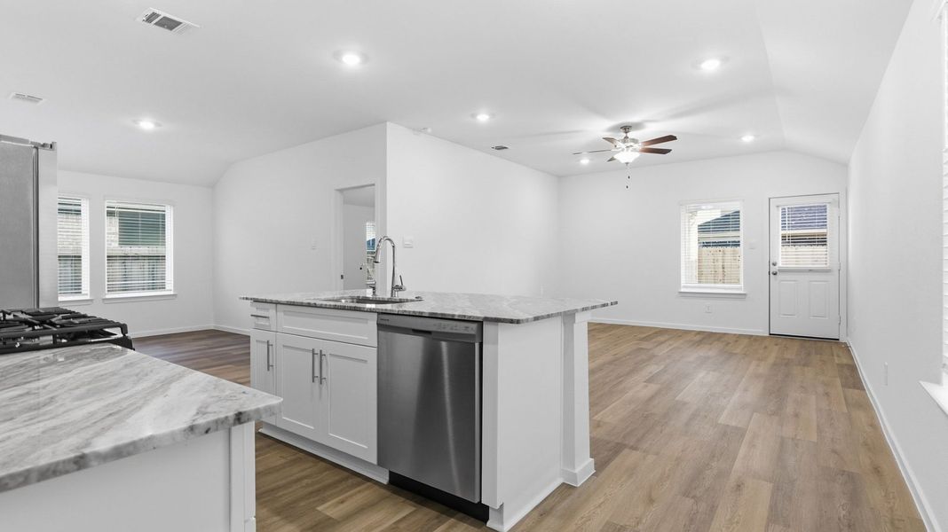 Furnished interior view inside a new home in Lakes at Westland Ranch, League City (Image 4).