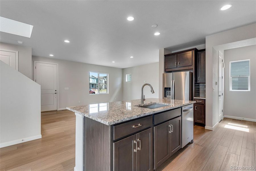 Furnished interior view inside a new home in Crescendo Collection at Reunion, Commerce City (Image 3). Furnished interior view inside a new home in Crescendo Collection at Reunion, Commerce City (Image 3).