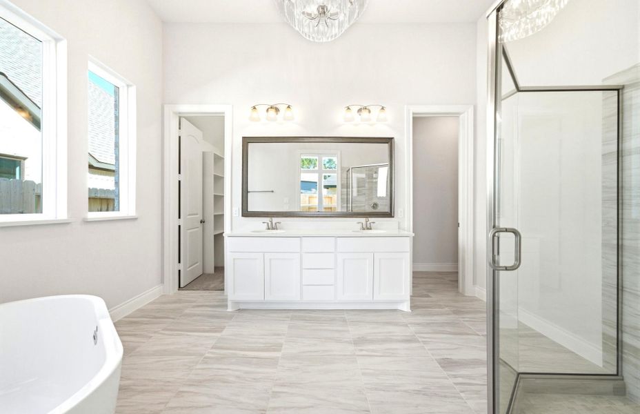 Furnished interior view inside a new home in The Highlands 55′, Porter (Image 11).